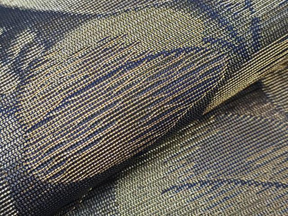 平和屋着物＊夏物　九寸開き名古屋帯　萩文　金銀糸　正絹　逸品　CABI8453tx