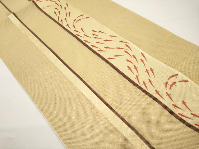 平和屋着物＊夏物　本場筑前博多織　八寸名古屋帯　メダカ　正絹　逸品　CABI8458tx