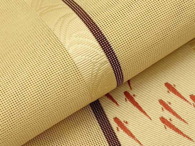 平和屋着物＊夏物　本場筑前博多織　八寸名古屋帯　メダカ　正絹　逸品　CABI8458tx