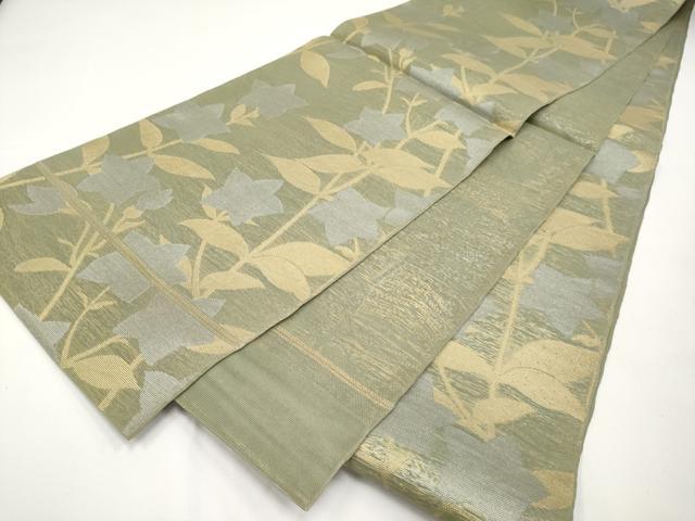 平和屋着物＊夏物　織物一筋名門　織悦　全通柄　本袋帯　桔梗　金銀糸　正絹　逸品　CABI8474tx