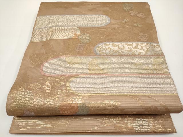 平和屋着物＊夏物　六通柄袋帯　霞花鳥文　金銀糸　正絹　逸品　CABI8487tx