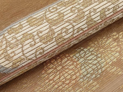 平和屋着物＊夏物　六通柄袋帯　霞花鳥文　金銀糸　正絹　逸品　CABI8487tx