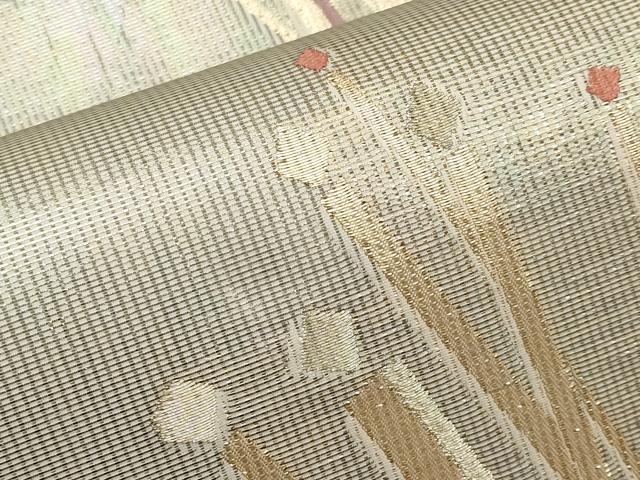 平和屋着物＊夏物　六通柄袋帯　抽象文　金銀糸　正絹　逸品　未使用　CABI8488tx