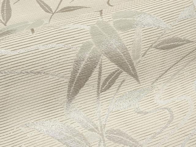 平和屋着物＊夏物　六通柄袋帯　流水笹竹文　銀糸　正絹　逸品　CABI8490tx
