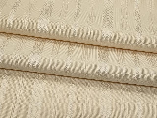 平和屋着物＊夏物　本場筑前博多織　八寸名古屋帯　紗献上　練色　正絹　逸品　CABI8500tx