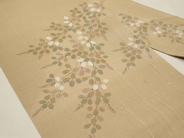 平和屋着物＊夏物　九寸名古屋帯　手描き　萩文　金彩　正絹　逸品　CABI8507tx