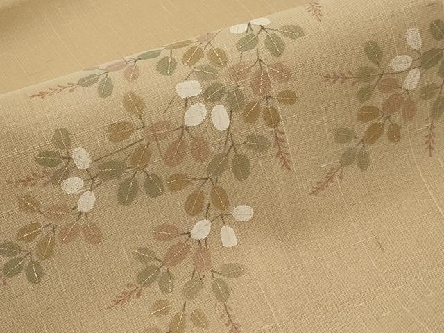 平和屋着物＊夏物　九寸名古屋帯　手描き　萩文　金彩　正絹　逸品　CABI8507tx