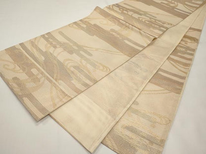 平和屋着物＊夏物　六通柄袋帯　エ霞光琳水　金糸　正絹　逸品　CABI8516tx