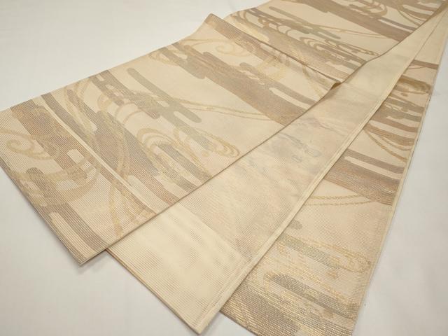 平和屋着物＊夏物　六通柄袋帯　エ霞光琳水　金糸　正絹　逸品　CABI8516tx
