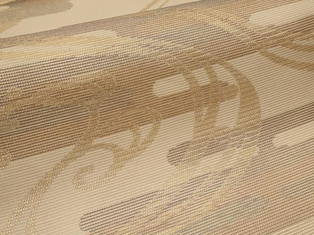 平和屋着物＊夏物　六通柄袋帯　エ霞光琳水　金糸　正絹　逸品　CABI8516tx