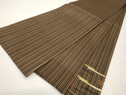 平和屋着物＊夏物　太鼓柄袋帯　すくい織　横段文　正絹　逸品　未使用　CABI8520tx