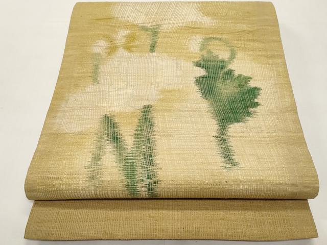 平和屋着物＊夏物　太鼓柄袋帯　草花文　正絹　逸品　CABI8526tx