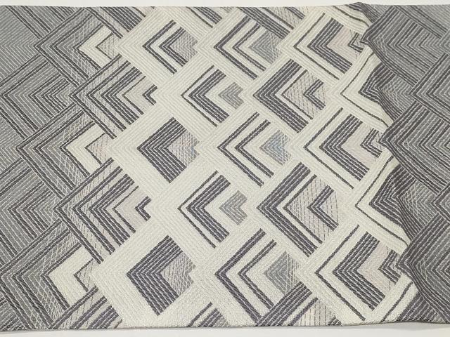 平和屋着物▽太鼓柄袋帯　スリーシーズン　春夏秋　抽象文　正絹　逸品　CABI8529tx