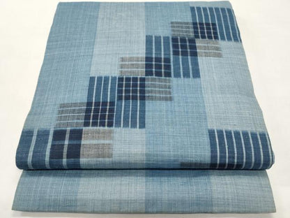 平和屋着物＊夏物　太鼓柄　京袋帯　色紙重ね文　麻　逸品　CABI8532tx