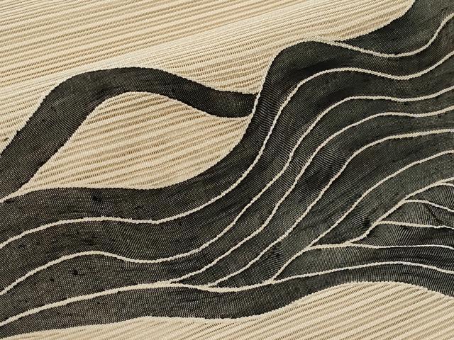 平和屋着物＊夏物　八寸名古屋帯　絽綴れ　遠山文　正絹　逸品　CABI8534tx