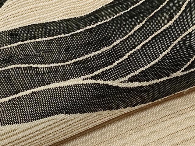 平和屋着物＊夏物　八寸名古屋帯　絽綴れ　遠山文　正絹　逸品　CABI8534tx