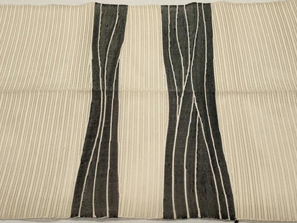 平和屋着物＊夏物　八寸名古屋帯　絽綴れ　遠山文　正絹　逸品　CABI8534tx