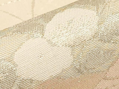 平和屋着物＊夏物　六通柄袋帯　道長草花文　金糸　正絹　逸品　CABI8542tx