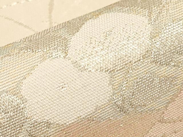 平和屋着物＊夏物　六通柄袋帯　道長草花文　金糸　正絹　逸品　CABI8542tx