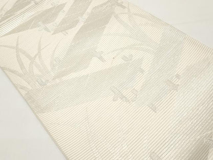 平和屋着物＊夏物　六通柄袋帯　板橋文　銀糸　正絹　逸品　CABI8548tx
