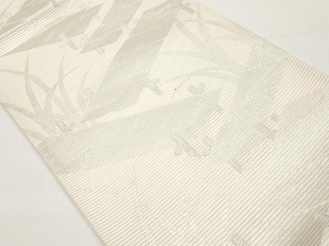 平和屋着物＊夏物　六通柄袋帯　板橋文　銀糸　正絹　逸品　CABI8548tx