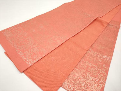 平和屋着物＊夏物　六通柄袋帯　正倉院花唐草文　金糸　正絹　逸品　未使用　CABI8549tx