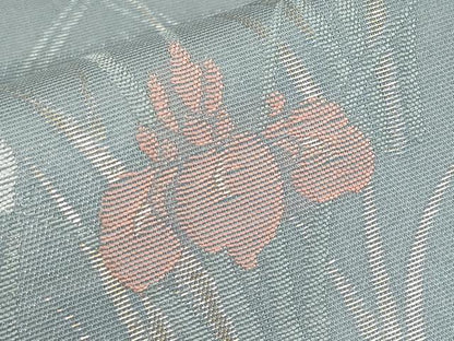 平和屋着物＊夏物　六通柄袋帯　草花文　金糸　正絹　逸品　CABI8578tx
