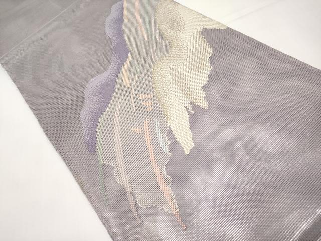 平和屋着物＊夏物　太鼓柄袋帯　抽象文　金銀糸　正絹　逸品　CABI8579tx