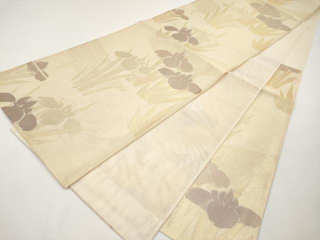 平和屋着物＊夏物　六通柄袋帯　杜若　金糸　正絹　逸品　CABI8580tx
