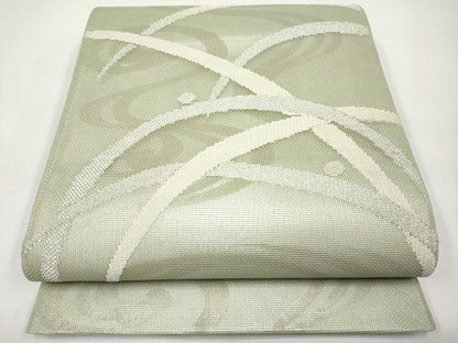 平和屋着物＊夏物　太鼓柄袋帯　露芝文　銀糸　正絹　逸品　CABI8583tx