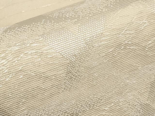 平和屋着物＊夏物　六通柄袋帯　籬文　銀糸　正絹　逸品　CABI8586tx