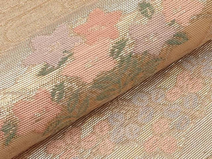 平和屋着物＊夏物　西陣　まいづる謹製　六通柄袋帯　地紙秋草文　金銀糸　証紙付き　正絹　逸品　未使用　CABI8589tx