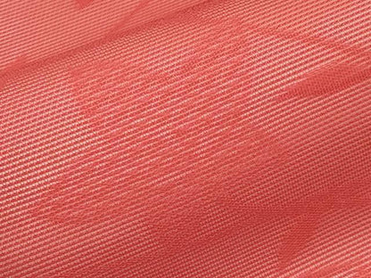 平和屋着物＊夏物　九寸名古屋帯　桔梗　赤紅色　正絹　逸品　CABI8601tx
