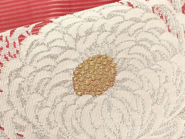 平和屋着物＊夏物　九寸名古屋帯　乱菊　金銀糸　正絹　逸品　CABI8615tx