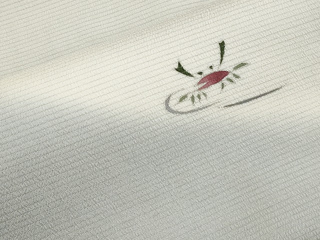 平和屋着物＊夏物　九寸名古屋帯　カニ　蟹　銀彩　正絹　逸品　CABI8617tx