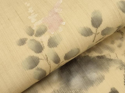 平和屋着物＊夏物　九寸名古屋帯　手描き　カニ　蟹　麻　逸品　CABI8620tx