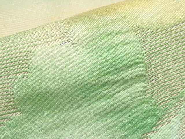 平和屋着物＊夏物　九寸名古屋帯　枝椿文　銀糸　正絹　逸品　CABI8632tx