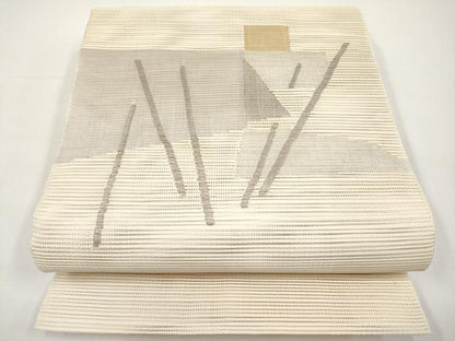 平和屋着物＊夏物　八寸名古屋帯　絽綴れ　抽象文　正絹　逸品　未使用　CABI8638tx