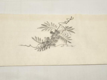 平和屋着物＊夏物　九寸名古屋帯　作家物　手描き　藤花房　正絹　逸品　CABI8642tx