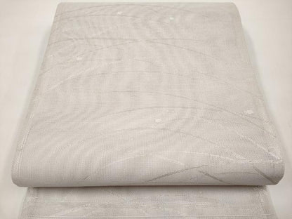 平和屋着物＊夏物　六通柄袋帯　露芝文　銀糸　正絹　逸品　CABI8656tx