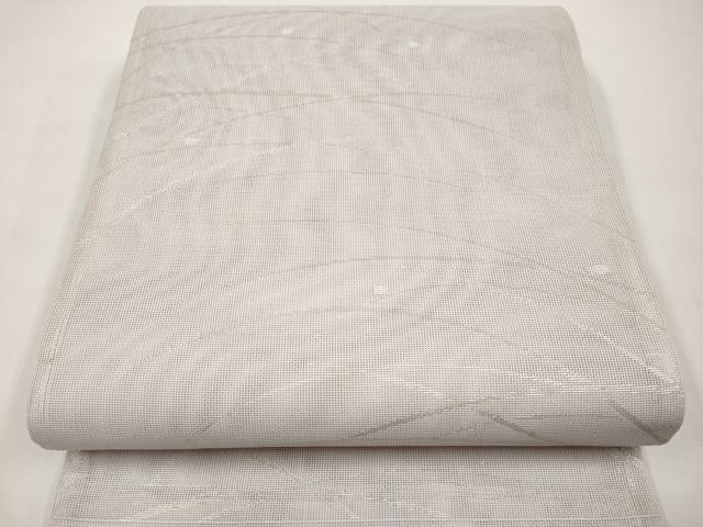 平和屋着物＊夏物　六通柄袋帯　露芝文　銀糸　正絹　逸品　CABI8656tx