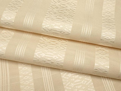 平和屋着物＊夏物　本場筑前博多織　八寸名古屋帯　紗献上　丁子色　正絹　逸品　CABI8661tx