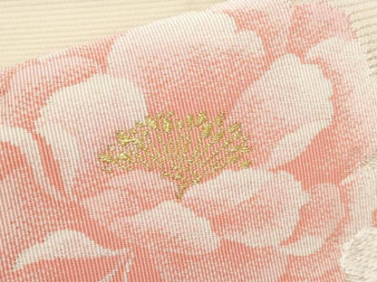 平和屋着物＊夏物　九寸名古屋帯　唐織　枝花文　正絹　逸品　CABI8667tx