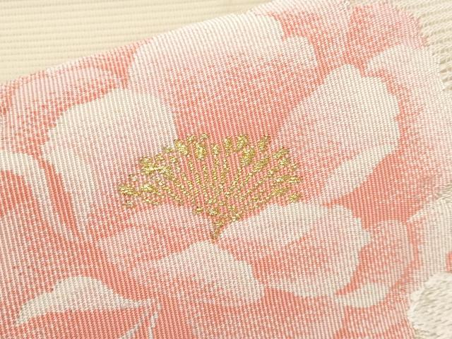 平和屋着物＊夏物　九寸名古屋帯　唐織　枝花文　正絹　逸品　CABI8667tx