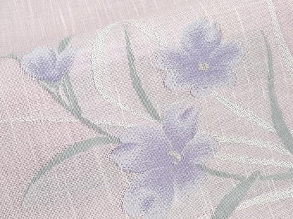 平和屋着物＊夏物　八寸名古屋帯　草花文　銀糸　未使用　CABI8669tx