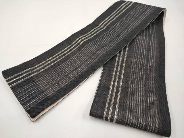 平和屋着物＊夏物　夢工房　半幅帯　間道　麻　逸品　CABI8684tx