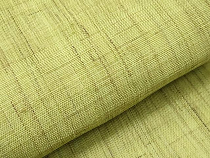 平和屋着物＊夏物　両面　半幅帯　若苗色×肌色　麻　逸品　CABI8685tx