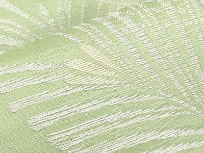 平和屋着物＊夏物　両面　半幅帯　松葉文　銀糸　正絹　逸品　CABI8688tx