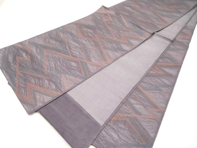 平和屋着物＊夏物　六通柄袋帯　抽象文　金糸　正絹　逸品　CABI8699tx