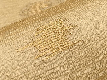平和屋着物＊夏物　太鼓柄袋帯　抽象文　金糸　正絹　逸品　CABI8703tx